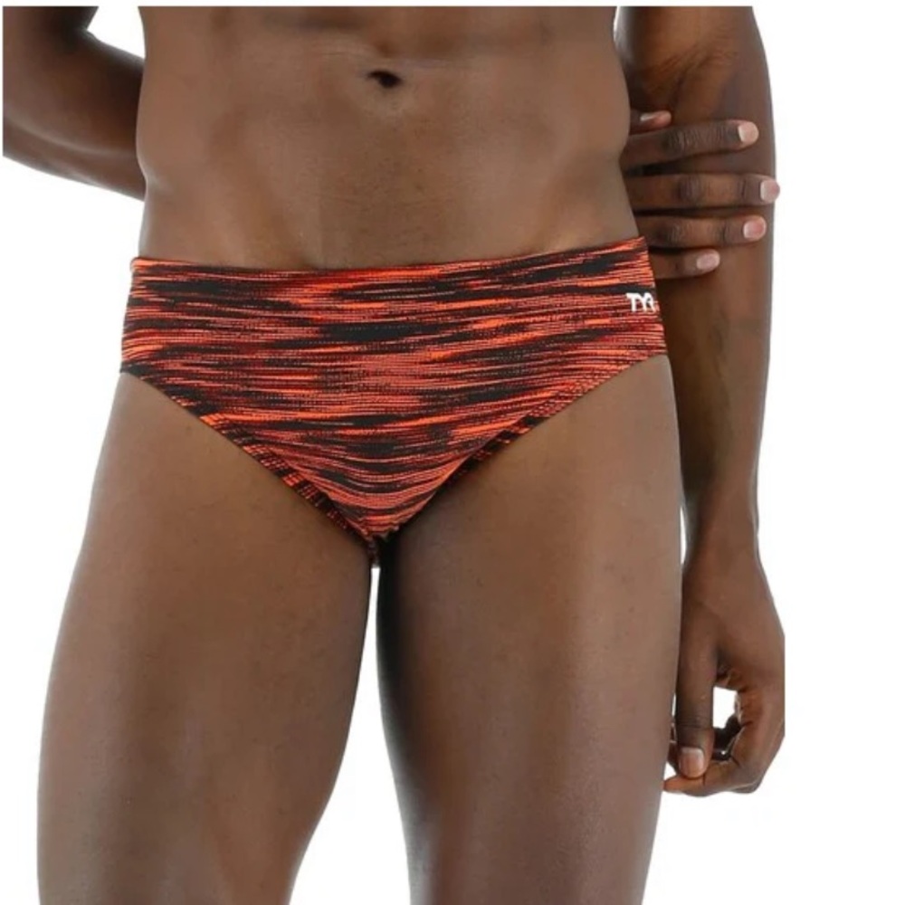 NWT TYR Black/Orange Fizzy Racer Brief